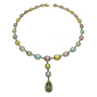 Prima Multi Color Gem & Diamond Necklace Prima Multi Color Gem & Diamond Necklace