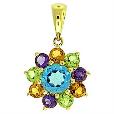 Prima Multi Color Stone Pendant Prima Multi Color Stone Pendant