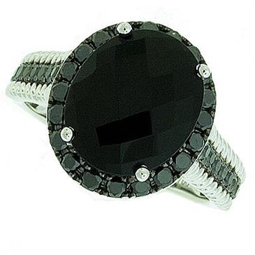 Prima Onyx & Black Diamond Ring Prima Onyx & Black Diamond Ring