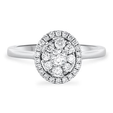 Prima Oval Diamond Cluster Ring Prima Oval Diamond Cluster Ring