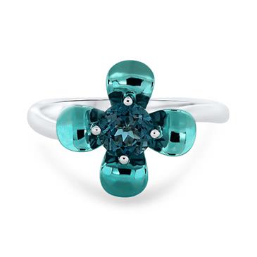 Prima Peridot Coated Flower Ring Prima Peridot Coated Flower Ring