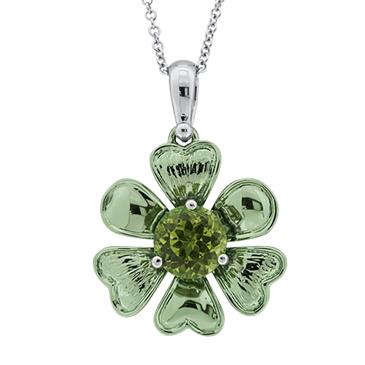 Prima Peridot Coated Heart Flower Pendant Prima Peridot Coated Heart Flower Pendant