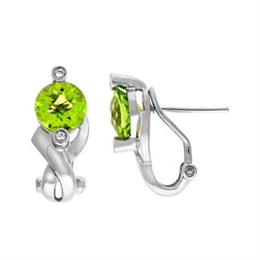 Prima Peridot & Diamond Earrings Prima Peridot & Diamond Earrings