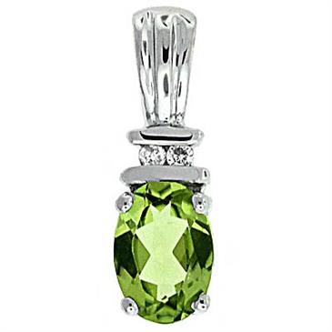 Prima Peridot & Diamond Pendant Prima Peridot & Diamond Pendant