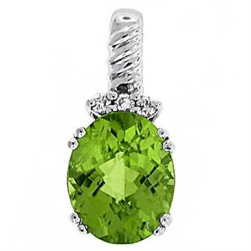 Prima Peridot & Diamond Pendant Prima Peridot & Diamond Pendant