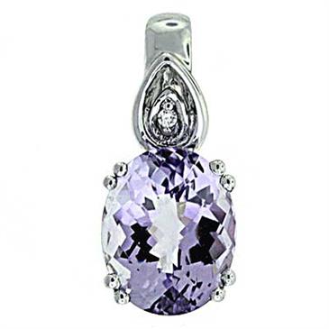Prima Pink Amethyst & Diamond Pendant Prima Pink Amethyst & Diamond Pendant