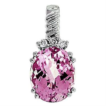Prima Pink Amethyst & Diamond Pendant Prima Pink Amethyst & Diamond Pendant