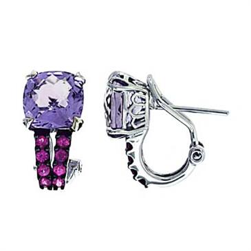 Prima Pink Amethyst & Pink Sapphire Earrings Prima Pink Amethyst & Pink Sapphire Earrings