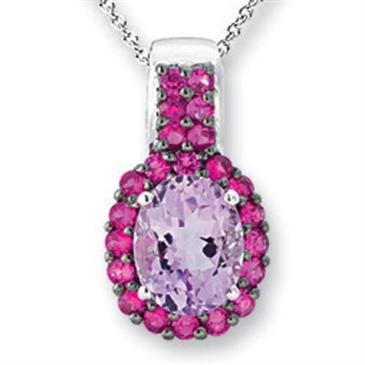 Prima Pink Amethyst & Pink Sapphire Pendant Prima Pink Amethyst & Pink Sapphire Pendant