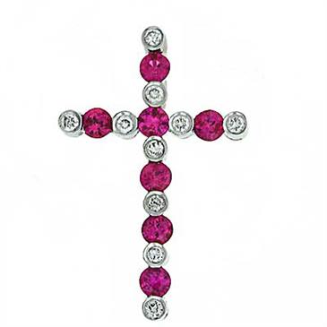 Prima Pink Sapphire & Diamond Pendant Prima Pink Sapphire & Diamond Pendant