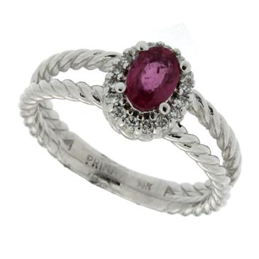 Prima Pink Sapphire & Diamond Ring Prima Pink Sapphire & Diamond Ring