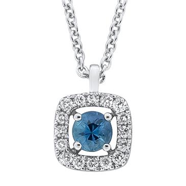 Prima Sapphire & Diamond Pendant With Chain Prima Sapphire & Diamond Pendant With Chain