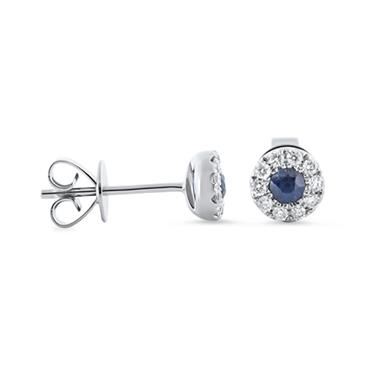 Prima Sapphire & Diamond Stud Earrings Prima Sapphire & Diamond Stud Earrings