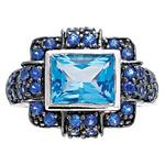 Prima   Blue Topaz And Sapphire Ring