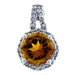 Prima   Citrine And Diamond Pendant