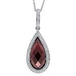 Prima 14k White Gemstone Pendant