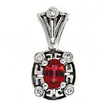 Prima 14k White Gemstone Pendant