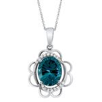 Prima 14k White Gemstone Pendant