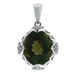 Prima 14k White Gemstone Pendant