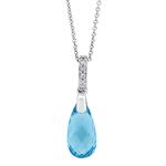 Prima 14k White Gold Gemstone Pendant