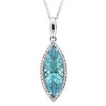 Prima 14k White Gold Gemstone Pendant