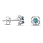 Prima Aquamarine Fancy Stud Earrings