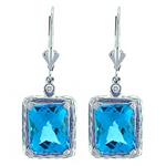 Prima Blue Topaz & Diamond Earrings