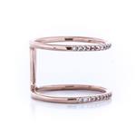 Diamond 2 Row Wide Ring