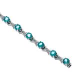 Prima Diamond And Blue Topaz Bracelet