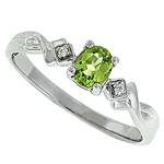 Prima Diamond And Peridot Ring