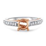 Diamond Engagement Band With Rope Desing