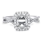 Prima Diamond Engagement Ring (8x6mm Center)
