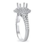 Diamond Round Double Halo Engagement Ring