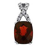 Prima Garnet & Diamond Pendant