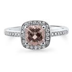 Prima Morganite & Diamond Ring
