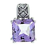 Prima Pink Amethyst & Diamond Pendant