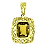 Prima Whiskey Quartz Pendant
